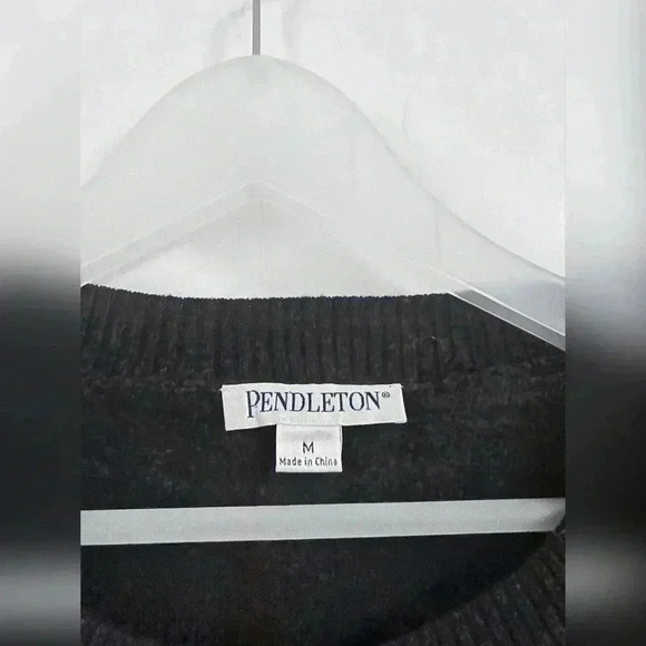 Vintage Grey Pendleton Merino Wool Cardigan Sweater - Picture 2 of 3